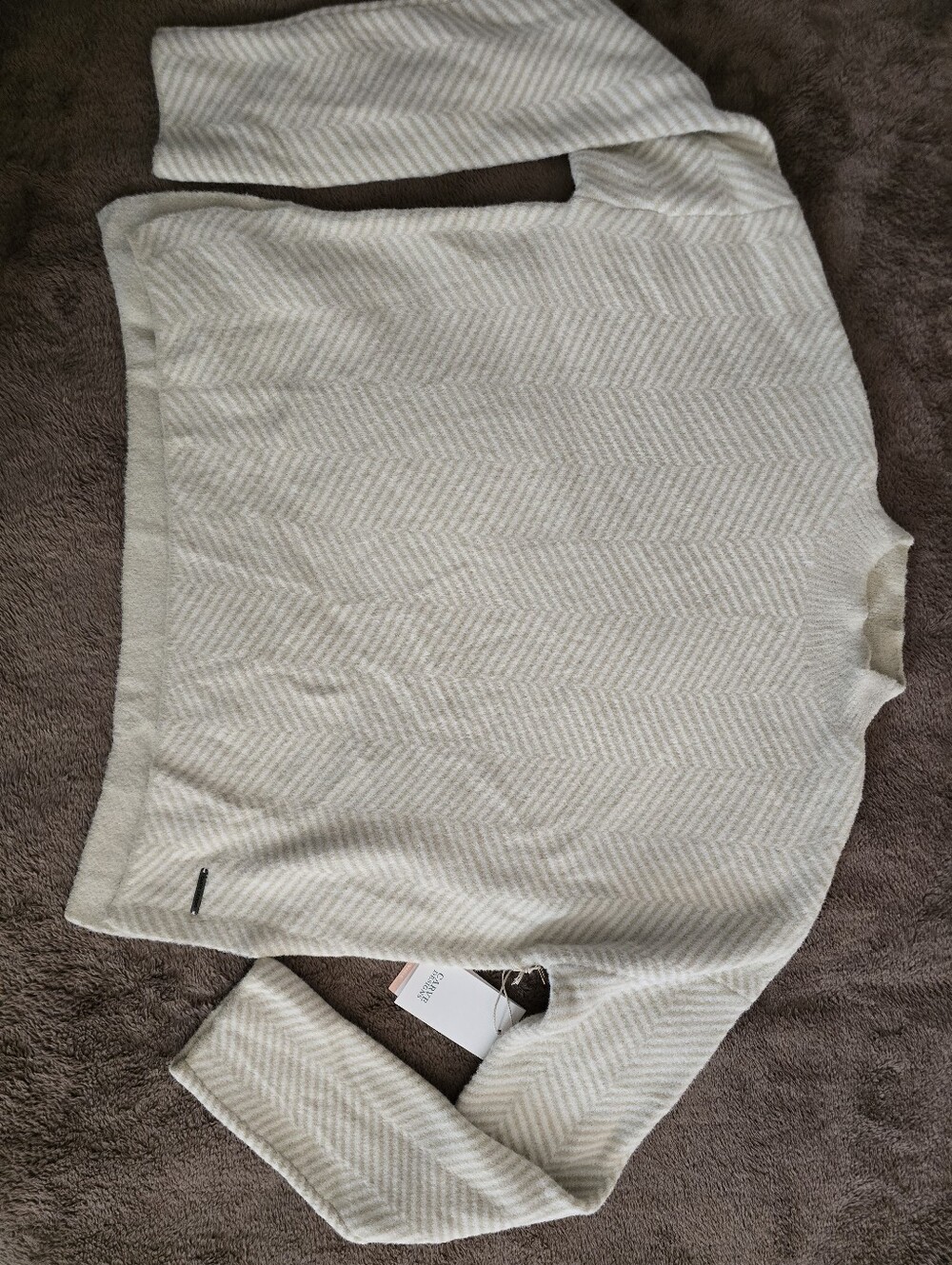 Carve And White Herringbone Sweater